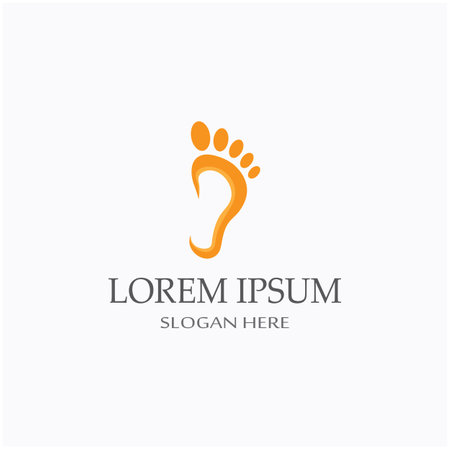 footprints,foot care,and footstep, logo images illustrationのイラスト素材