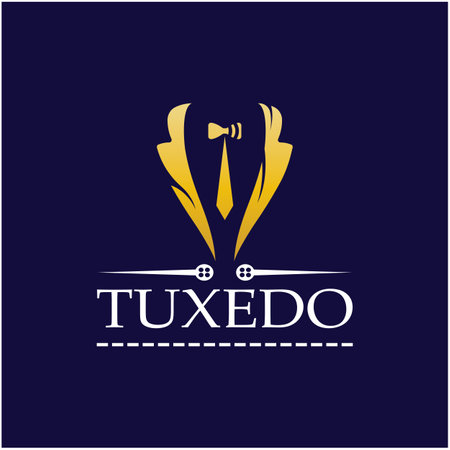 Tuxedo icon and logo for menswear , design templateのイラスト素材
