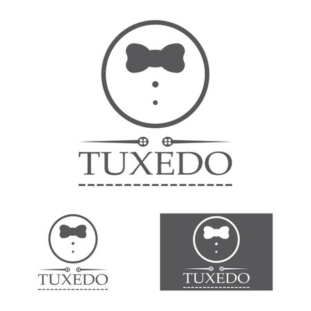 Tuxedo icon and logo for menswear , design templateのイラスト素材