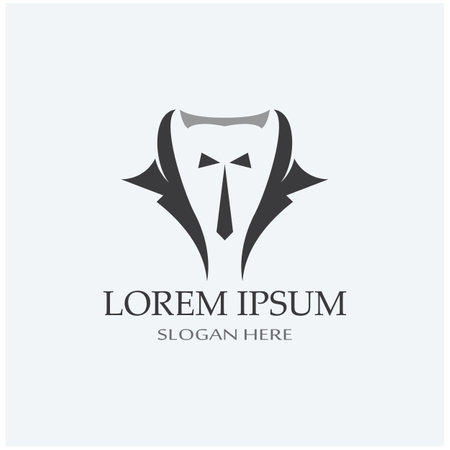 Tuxedo logo icon vector design templateのイラスト素材