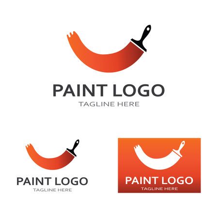 Paint Logo vector icon illustrationのイラスト素材