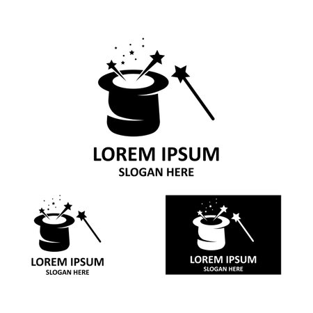 magic wand icon logo vector illustrationのイラスト素材