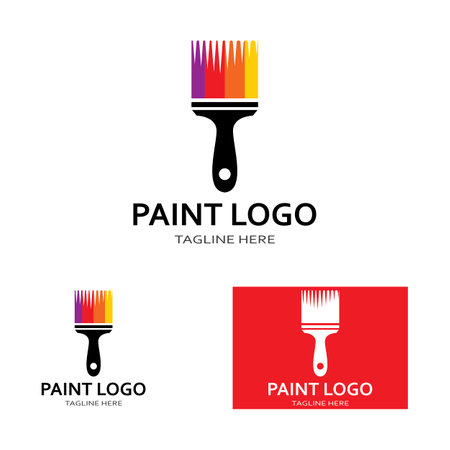 Paint Logo vector icon illustrationのイラスト素材