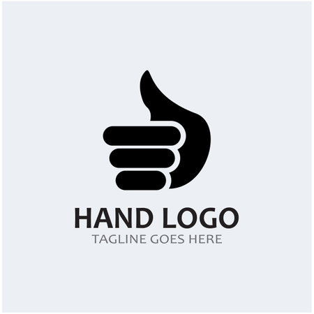 Hand logo icon vector design templateのイラスト素材
