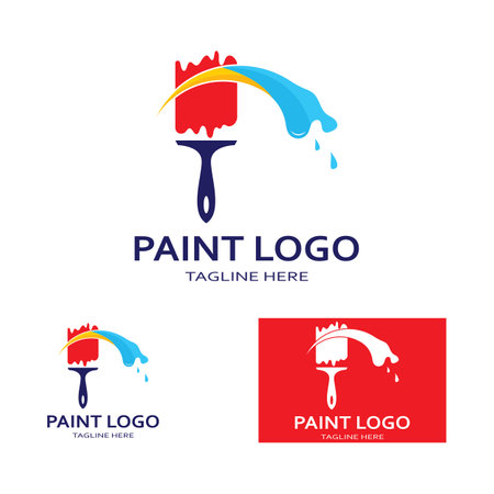 Paint Logo vector icon illustrationのイラスト素材