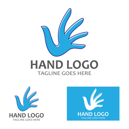 Hand logo icon vector design templateのイラスト素材