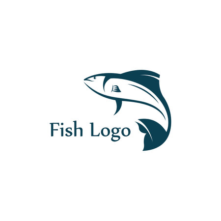 Fish logo, fishinghook, fish oil and seafood restaurant icon. With vector icon conceptのイラスト素材