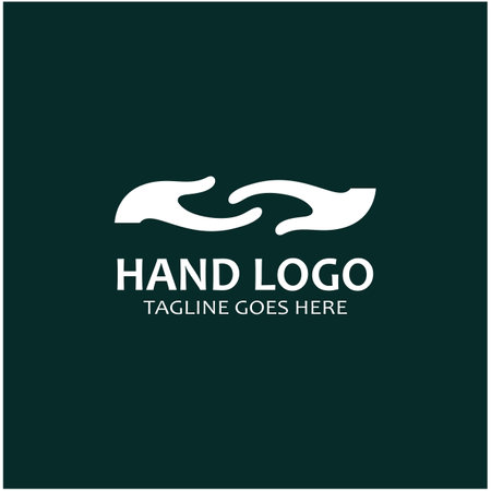 Hand logo icon vector design templateのイラスト素材