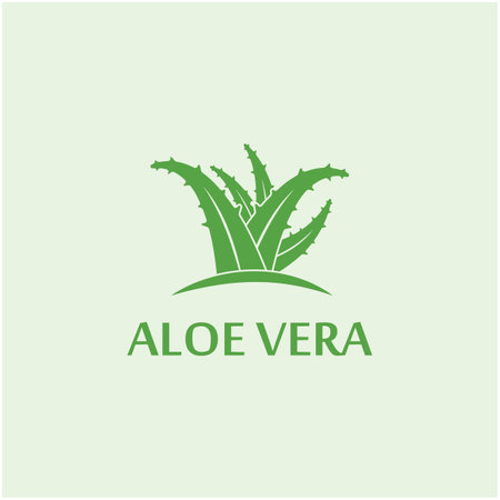 Aloe vera icon logo vector illustrationのイラスト素材