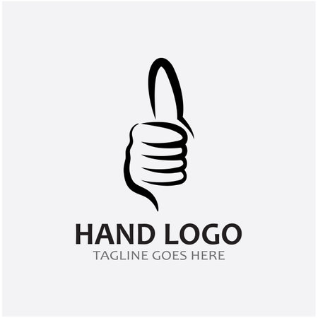 Hand logo icon vector design templateのイラスト素材