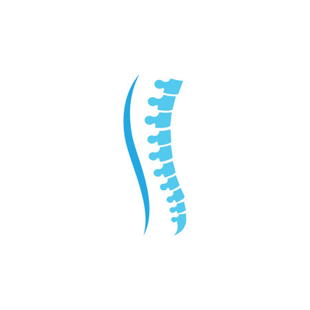 Spinal diagnostics, spine care and spine health.With modern vector icon design conceptのイラスト素材