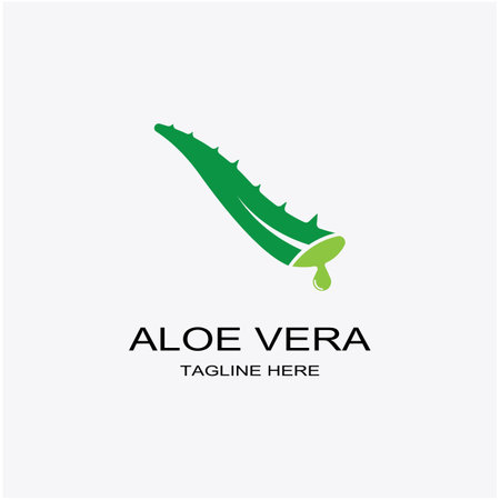 Aloe vera icon logo vector illustrationのイラスト素材