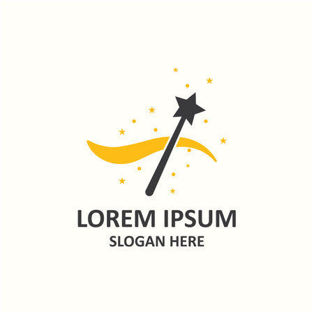 magic wand icon logo vector illustrationのイラスト素材