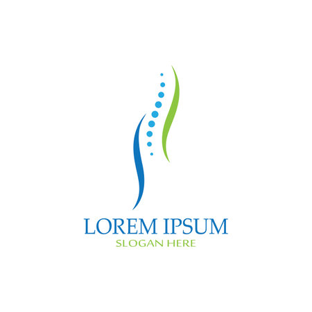 Spinal diagnostics, spine care and spine health.With modern vector icon design conceptのイラスト素材