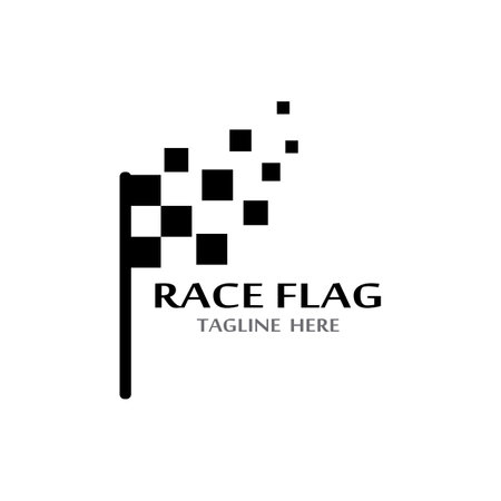 Race flag icon, simple design illustration vectorのイラスト素材