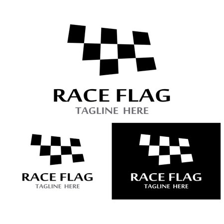 Race flag icon, simple design illustration vectorのイラスト素材