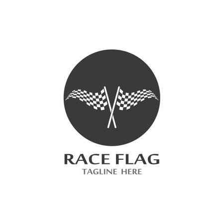 Race flag icon, simple design illustration vectorのイラスト素材