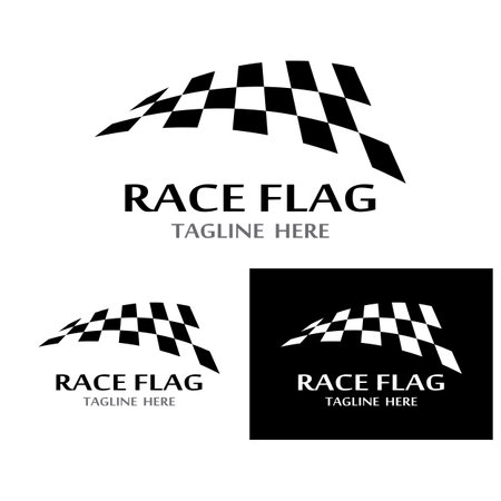 Race flag icon, simple design illustration vectorのイラスト素材