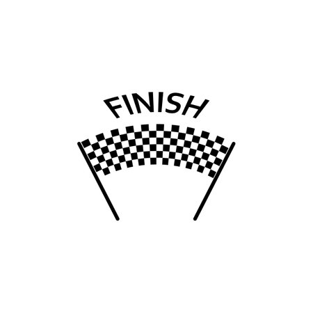Race flag icon, simple design illustration vectorのイラスト素材