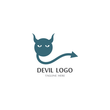 Devil horn Vector icon design illustration logo Template