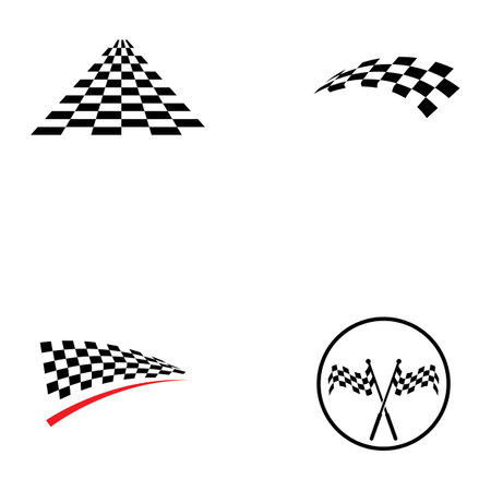 Race flag icon, simple design illustration vectorのイラスト素材