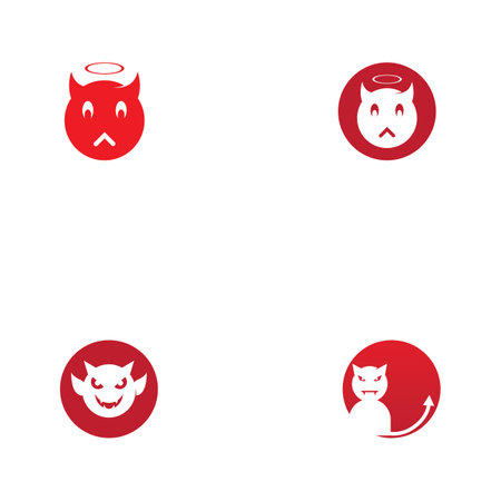 Devil horn Vector icon design illustration logo Templateのイラスト素材