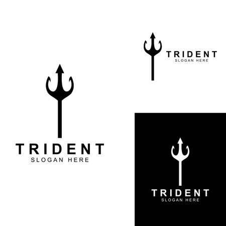 Trident logo using vector design concept.のイラスト素材