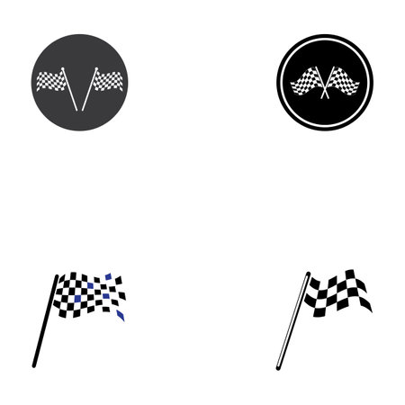 Race flag icon, simple design illustration vectorのイラスト素材