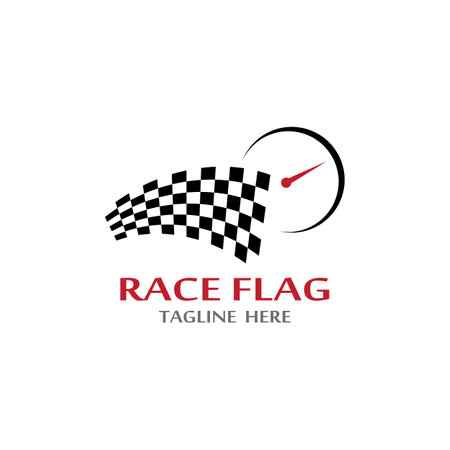 Race flag icon, simple design illustration vectorのイラスト素材