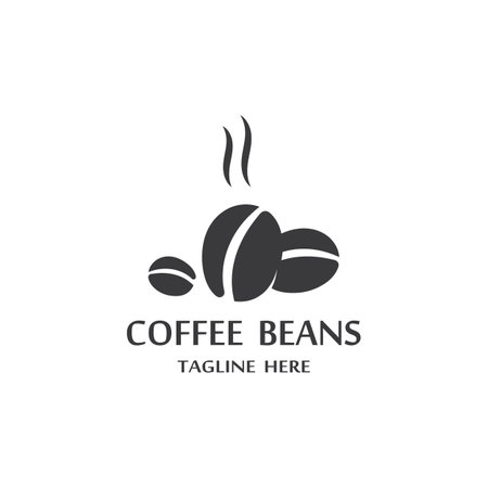 coffee bean icon vector illustration templateのイラスト素材