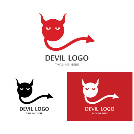 Devil horn Vector icon design illustration logo Templateのイラスト素材