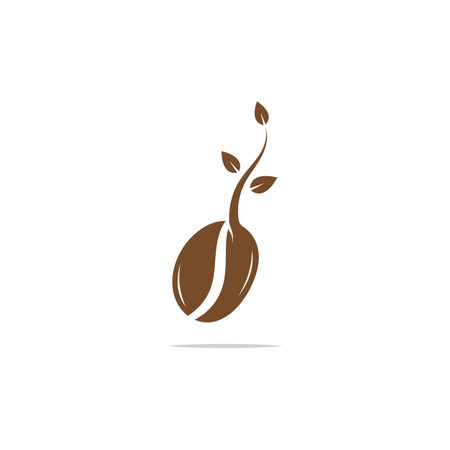 coffee bean icon vector illustration templateのイラスト素材