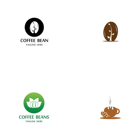 coffee bean icon vector illustration templateのイラスト素材
