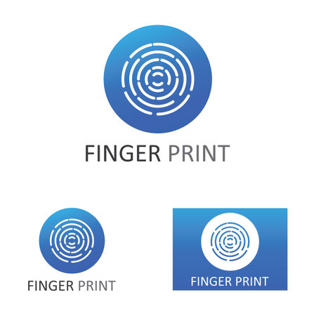fingerprint icon, with simple and modern logo illustrationのイラスト素材