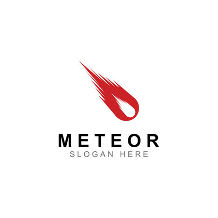 Meteor or space object vector design logo.のイラスト素材