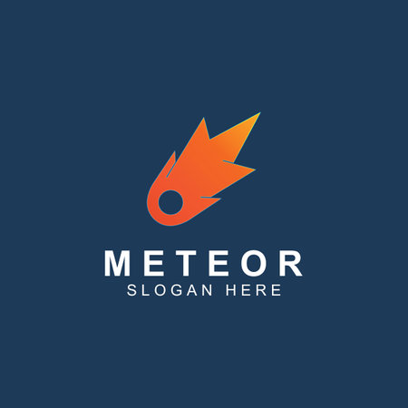 Meteor or space object vector design logo.のイラスト素材