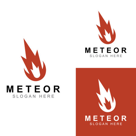 Meteor or space object vector design logo.のイラスト素材