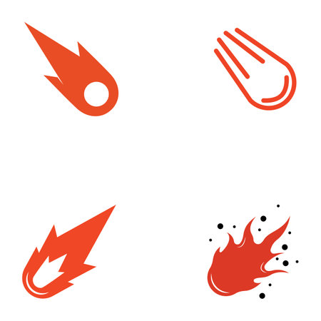 Meteor or space object vector design logo.のイラスト素材
