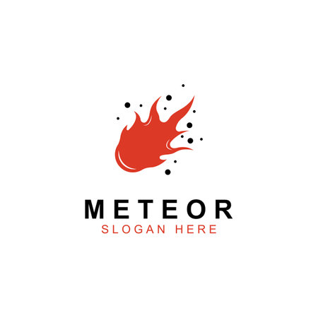 Meteor or space object vector design logo.のイラスト素材
