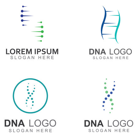 DNA vector logo. Modern medical logo, with vector designのイラスト素材