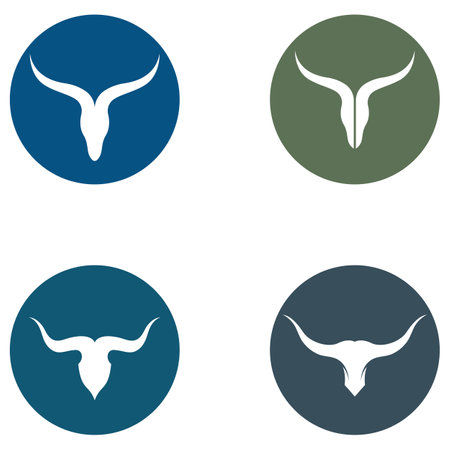 Bull's head horn logo. Using vector design concept.のイラスト素材