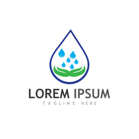 Water drop Logo Template vector illustration designのイラスト素材
