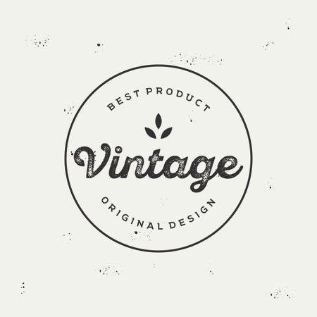 Retro vintage badge typography logo for business, clothing, barber, restaurant and bar.のイラスト素材