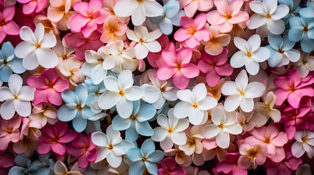Colorful jasmine flowers Generate AIの素材