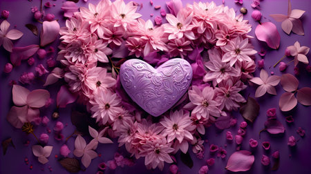 Flower heart and lilac , Generate Aiの素材