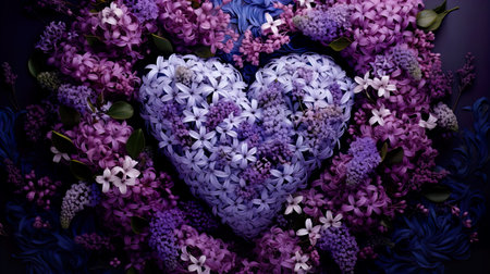Flower heart and lilac , Generate Aiの素材