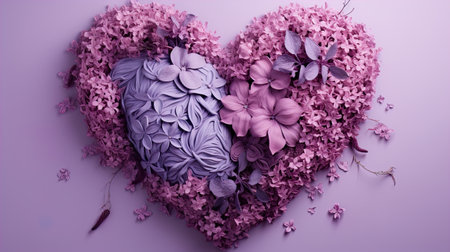 Flower heart and lilac , Generate Aiの素材