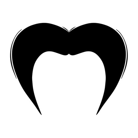 Moustache Vector icon logo elementのイラスト素材