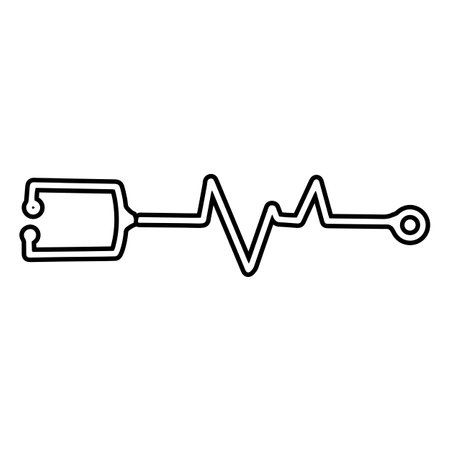 stetoscope logo icon vector flat design templateのイラスト素材