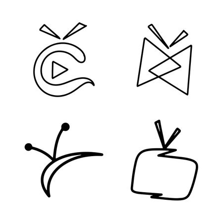 Tv live  icon logo vectorのイラスト素材